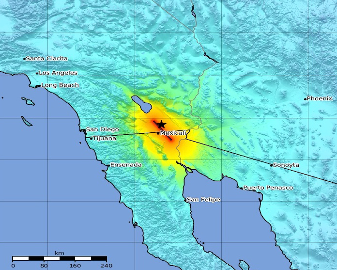 1940 Imperial Valley earthquake map