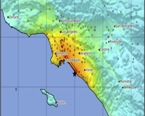1933 Long Beach earthquake map