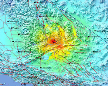 2019 ridgecrest earthquake map
