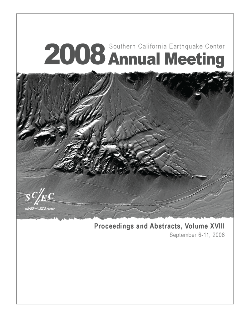 Cover of the SCEC2008 print program.