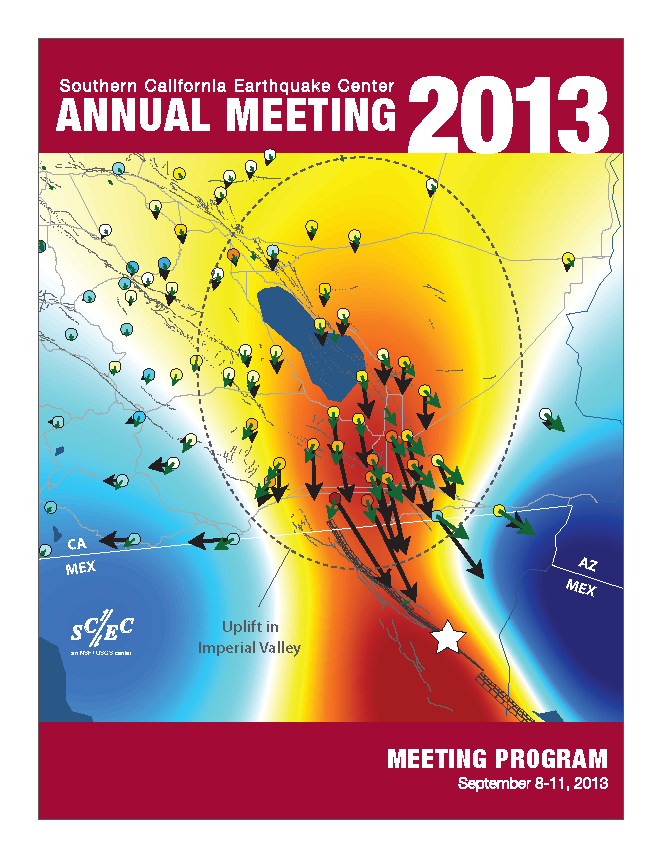 Cover of the SCEC2013 print program. The meeting took place at the Hilton Hotel in Palm Springs, California in September 2013.